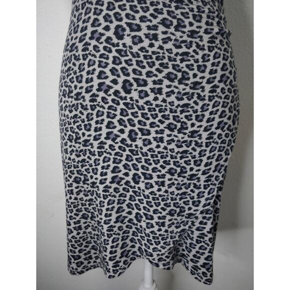 Urban Outfitters Gray Black Animal Leopard Surplice Faux Wrap Strappy Dress S - Picture 7 of 12